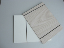 Grooved White Paper Overlaid Plywood