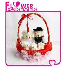 Teddy Bear Hanging Baskets for Wedding