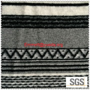 Stripe line and zigzag boiled Woolen Fabric, Woollen Cloth Fabric, Wool Cloth Fabric