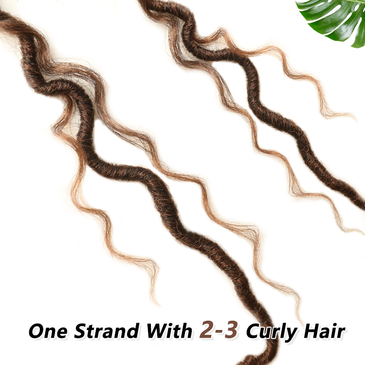 Julianna18 Inch 85G Bohemian Crochet Hair Wavy With Curly Ends Synthetic Crochet Faux Locs Hair River Locs Goddess Locs