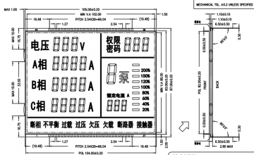 Custom ARKLED 105*87 HTN LCD Display