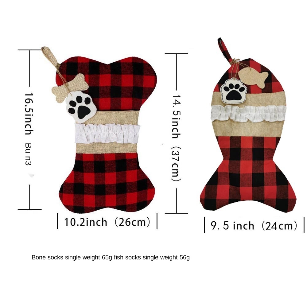 2021New Christmas pet socks Christmas decorations Christmas socks gift bag holiday supplies