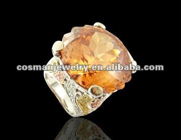 Yellow topaz ring