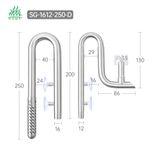 Aquarium Stainless Steel Filter Pipe Set with Surface Skimmer - 16/12mm EHEIM PIPE SET