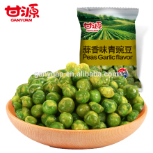 Chinese nutritious garlic flavor green peas snack food