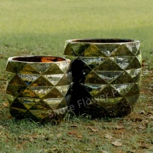 Forma de abacaxi vasos de planta interior vitrificada