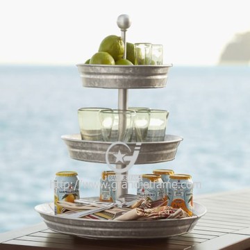 Cake display metal 3 tier wedding cake stand