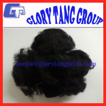 black colored polyester staple fiber