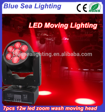 7x12w 2016 new led dj lights circle led moving head beam wash