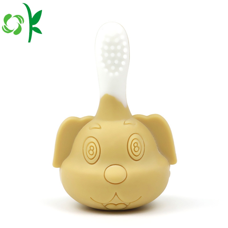 Food Grade Lovely Silicone Baby Toothbrush for Sale