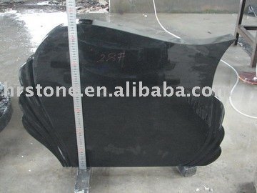 granite black stone carving headstone