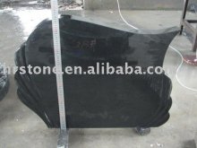 granite black stone carving headstone