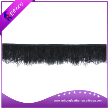 Natural black Ostrich Feather Trim