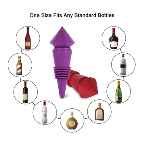 Custom Flexible Diamond Wine Fles Silicone Stoppers