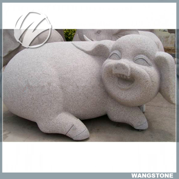 Indoor Ornament Laughing Pig Stone Statue