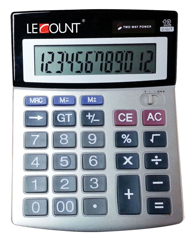 12 Digits Dual Power Office Calculator with Rounding Selection (LC288)