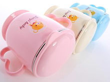 Binaural 304 Stainless Steel Child Insulation Cup Milk