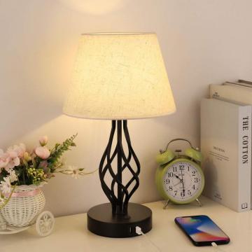 Moderne smeedijzeren bedzijde lamp