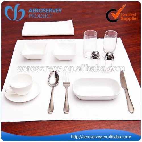 Wholesale elegant white airline product plastic dishware