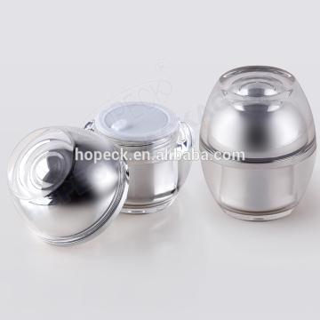 egg shape acrylic cream jar