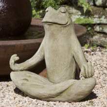 Best selling carving stone garden sculpture yoga frog ornaments