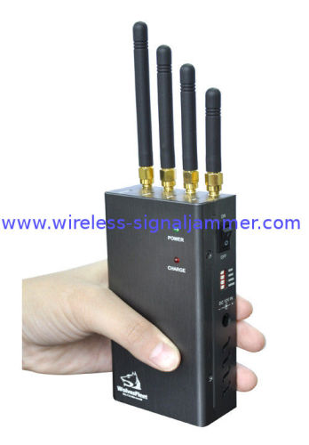 سگنل Jammer Silvery Omni Antennas Portable Cdma Gsm Dcs 3g Cell Phone Signal Jammers For Training Center