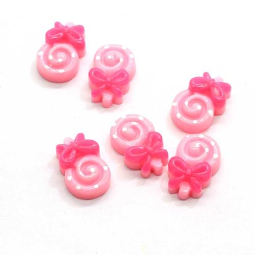 Decorative Pink Lollipop Shaped Resin Beads For Handmade Craft Bedroom Ornaments Telephone Shell Decor Beads