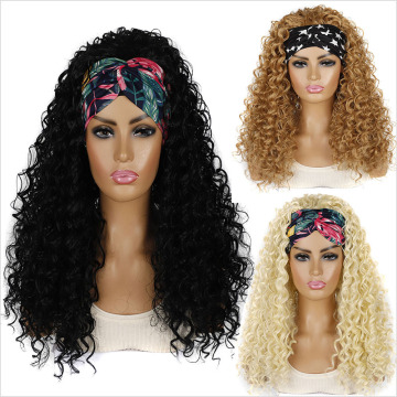 Hairband Wig Headgear Long Curly Hair  Headgear Headband Wig Cover Deep Curly Wig