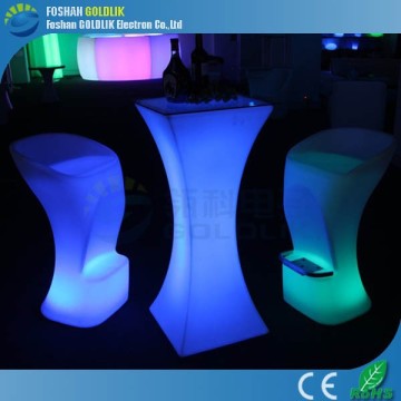 Plastic Battery Lighted Waterproof Bar Table Furniture LED Bar Cocktail Table