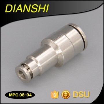 Straight reducer coupling union pneumatic metal tube fitting