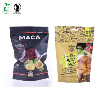 Eco Friendly Compostable Stand Up Bags With Valve and zipper