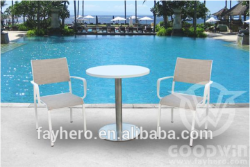 GW3428 outdoor furniture Aluminum Frame with Teslin Cloth Dining Set