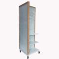 fashion display floor stand with advertising back panel