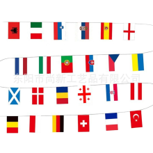 Custom Wholesale Polyester Mini World Football Bunting Banner for All Countries