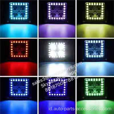 Mode Flashing Offroad LED RGB Work Light Bar