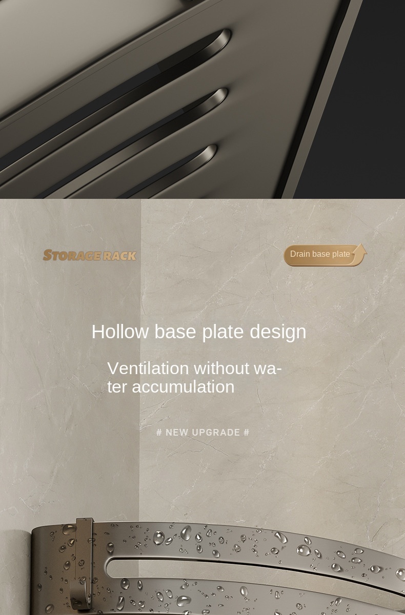 Duvara Monte Banyo Depolama Rafı Wall Mounted Bathroom Storage Rack