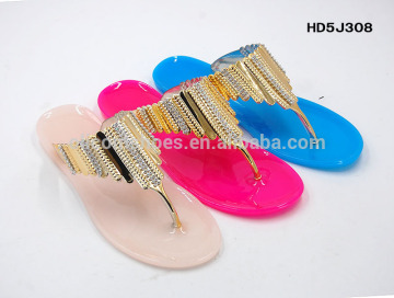 New Fashion PVC lady jelly slipper factory