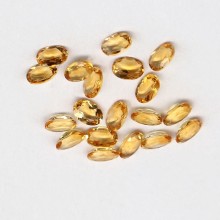 Natural Yellow Citrine Ring Face Oval Shaped Gemstones