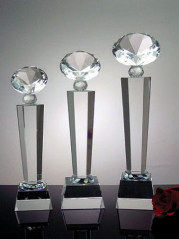 crystal diamond trophy