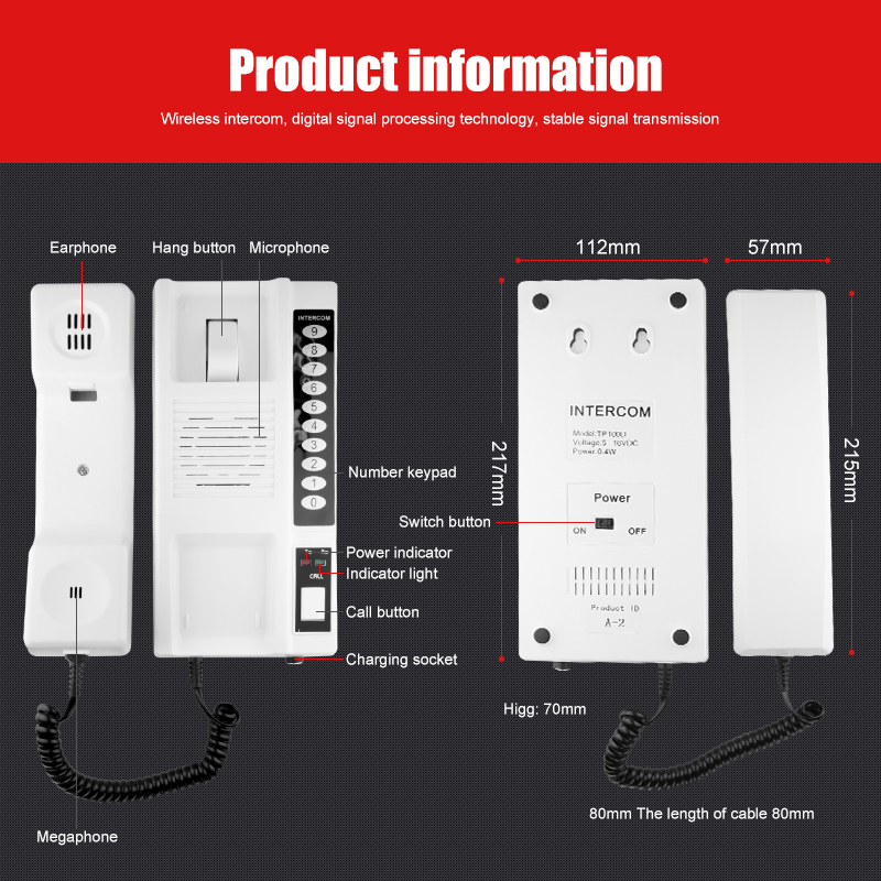 Bcom Most Populardoor intercom wireless supports128 pcs wireless video doorbell For school