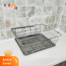 Stainless steel single-tier dish rack