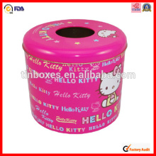 hot sale colored hello kitty tin box