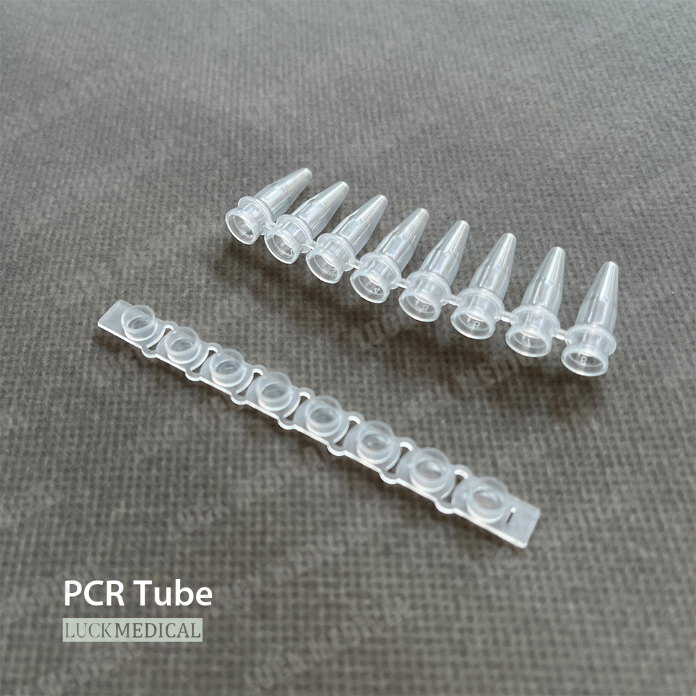 شرائح PCR من البلاستيك 8 أشرطة أنابيب PCR أنابيب PCR