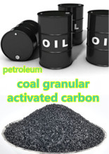 Granular coal activated carbon for petroleum plant solvent recovery