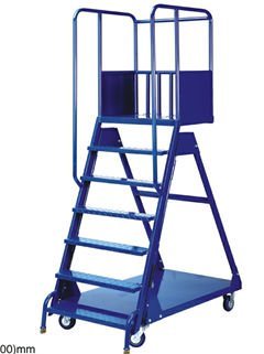 Warehouse steel step ladders