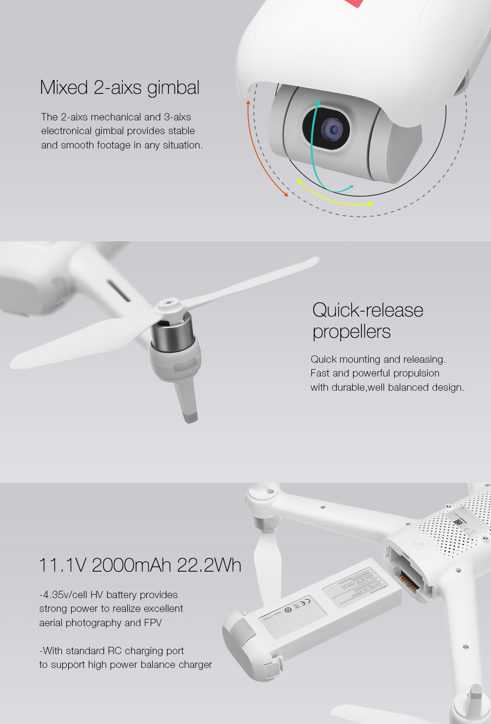 Fimi A3 1080P GPS  DRONE Xiaomi drone A3 25mi flying time GPS FPV drone