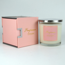 Decorative Handmade Scented Gift Candle with silver lid