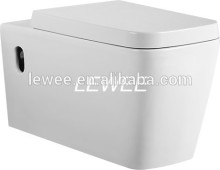 Popular porcelain wall-hung closet rectangular toilet seat