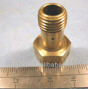 brass hex head threaded hollow bolt