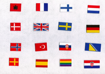 Symbol State Flag Embroidered Badges for Sleeve